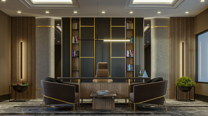 دکوراسیون دفتر کار ساده و شیک