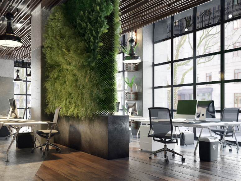 دکوراسیون دفتر کار ساده و شیک